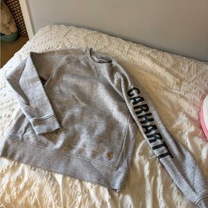 Carhartt Gray Sweatshirt with Black Logo